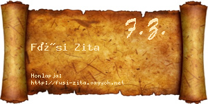 Füsi Zita névjegykártya