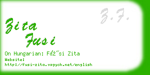 zita fusi business card